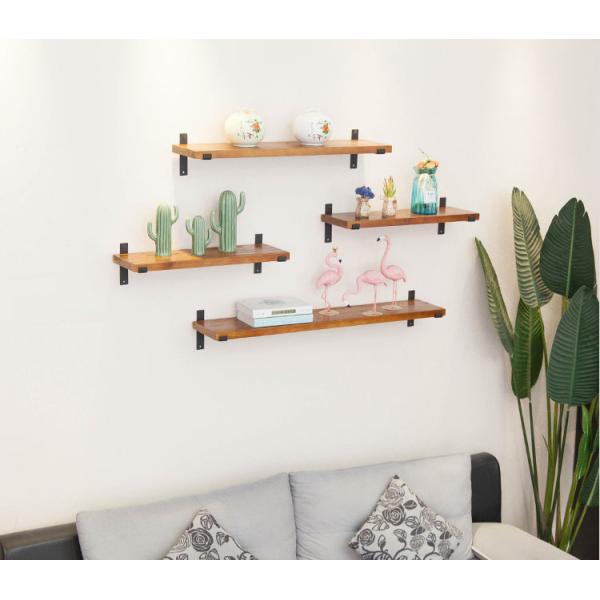 Contemporary Design 3 in 1 Floating Wood Wall Shelves for Apartment Organization