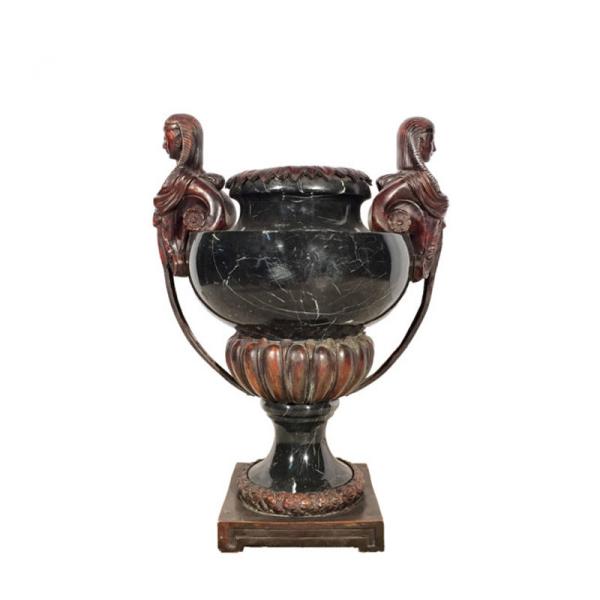 Shallow Cast Iron Flower Pots / Antique Cast Iron Planters Erosion Resistance
