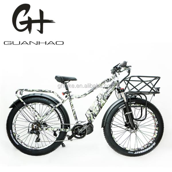 Shimano 7 Speed 1000W Mid Drive Motor Electric Bike 26 Inch for 2023 Fat Tire E Bikes