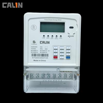 Lightening Protection STS Prepaid Meters , Backlit LCD 3 Phase Kwh Meter