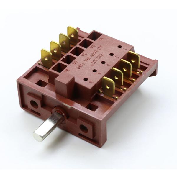 Copper Terminal Mini Rotary Switch , 4 Pole 3 Position Dishwasher Switch
