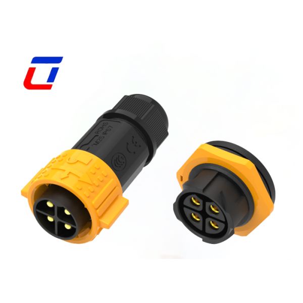 M25 600V 50A Waterproof DC Power Connector Plastic Male Female Connectors 4 Pin