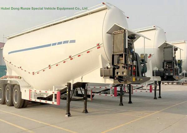 48-60cbm Tri Axle Tank Semi Trailer For Carry Bulk Cement With Carbon Steel Tank
