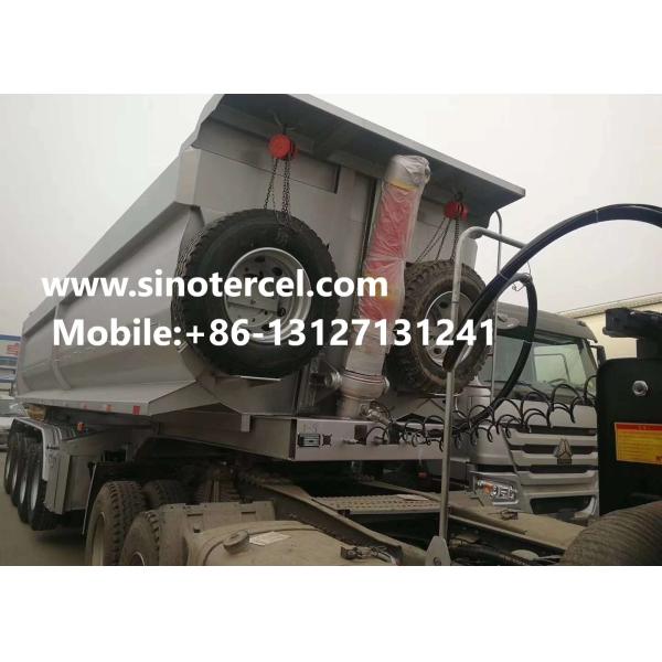 
Heavy Duty Hydraulic Tipper Semi Trailer Safe Transportation 30-60 Tons