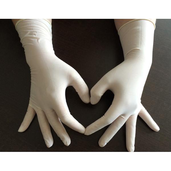Polymer Coating Sterile Latex Surgical Gloves / Long Arm Latex Gloves