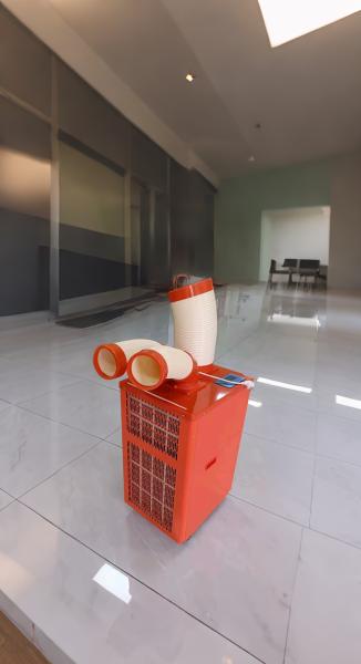 Refrigerador de aire portátil de manguera única versátil y eficiente para el suministro de energía AC