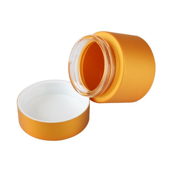 Pots de empaquetage de mauvaise herbe en verre sans danger pour les enfants d'or du pot 3,5