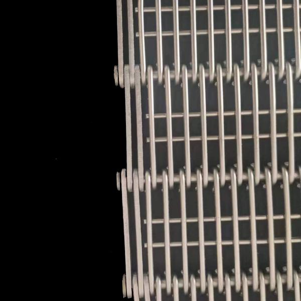 Cintures de convoyeur en acier inoxydable EyeLink à treillis métallique pour l'industrie du convoyeur de lavage des aliments