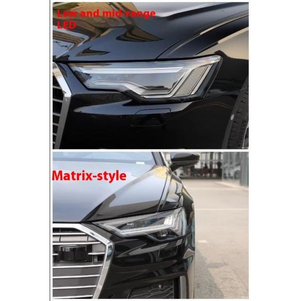 Demillon Headlight Glass Lens Headlight Lampshade Headlight Lens Cover for Audi A6 2019-2022