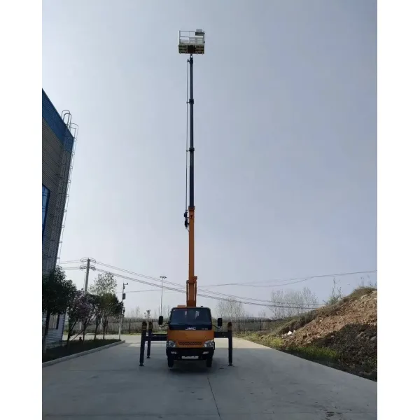 21m Bucket Hydrulic Lift Working Ladder Lifting Pickup Crane Cherry Picker Manlift Pallet Work Transport Aerial Platform Mounted Truck High-Altitude Operation