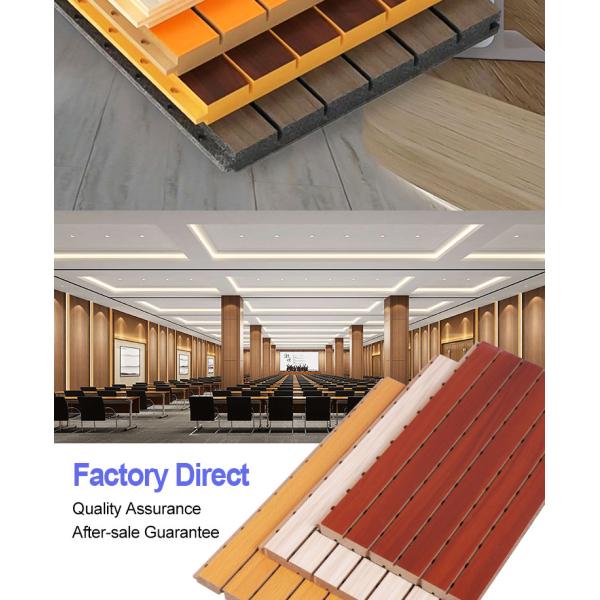 Wooden Acoustic Panels Fireproof Ceramic Aluminum Perforated Solid Wood Multi-Layer Conference Room