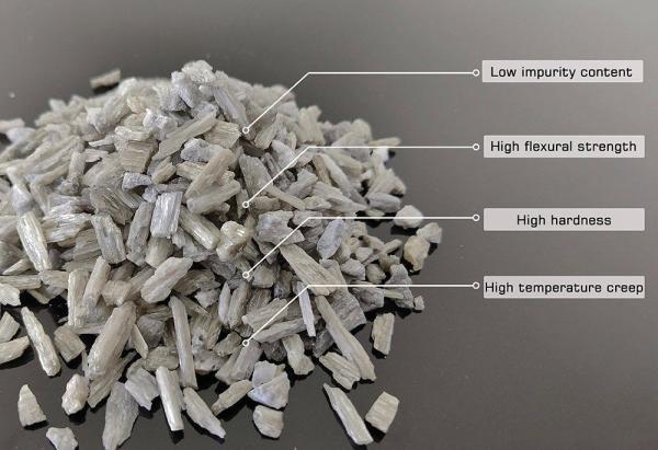 Surface Deburring Fused Mullite Grits Molten Mullite Sand 70-79% Al2O3