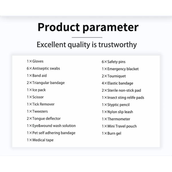 CE Emergency Pet First Aid 23cm Care First Aid Kit Customer'S Logo