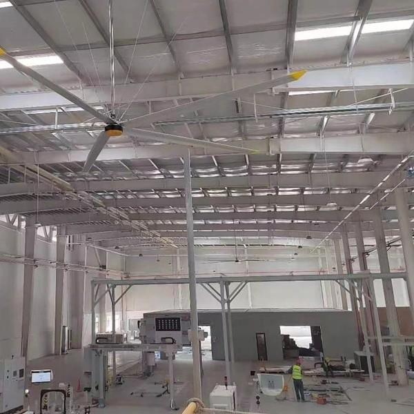 Suporte personalizado 7.3m 24FT ventilador de teto industrial arrefecido a ar com 6 lâminas
