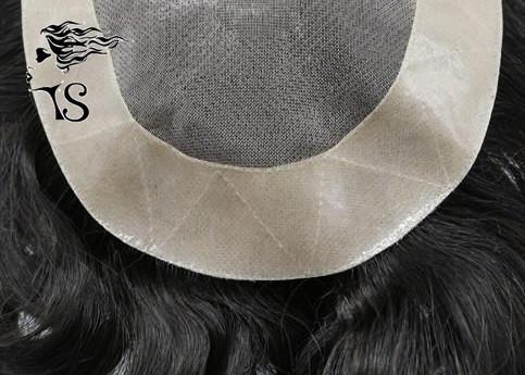 Natual Looking Toupee Hair Replacement System / Mens Human Hair Pieces