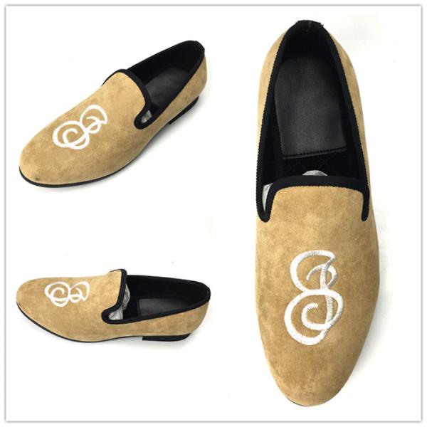 Custom Mens Velvet Loafers Slip On Mens Velvet Dress Slippers For Athletic / Office