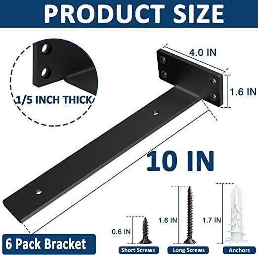 Heavy Duty Cast Iron Shelves Brackets for Griddle Caddy Industrial Rustic Design