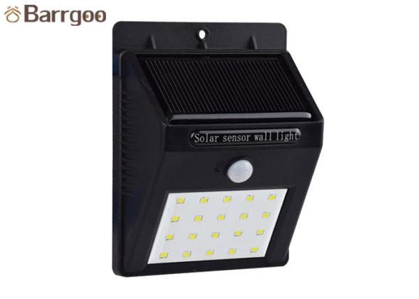 2W Garden Solar Powered LED Wall Light , Solar Wall Light With Motion Sensor IP65