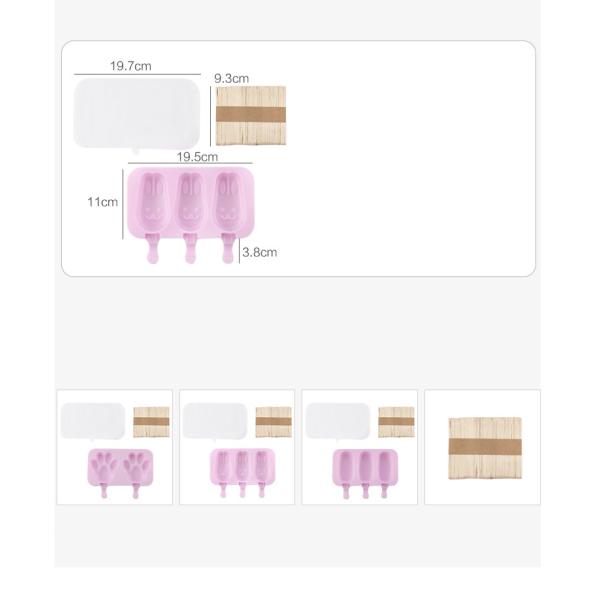 BPA Free Customized Design Silicon Ice Cream Popsicle Mold Making with Stick