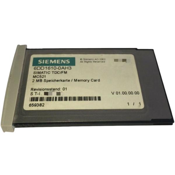 シメンス 6DD1610-0AH3 SIMATIC TDC メモリーカード MC521 SIMATIC TDC MC521 メモリーモジュール 2 MB フラッシュ-EPROM, 8 KB EEPROM