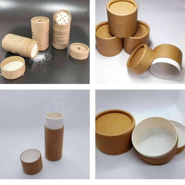 Environmentally friendly custom powder shake paper tube with dice and custom logo