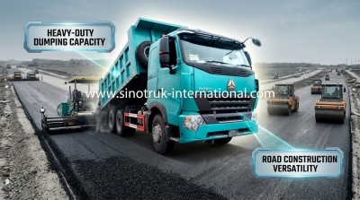 6 By 4 Ten Wheels Construction Tipper Truck For 10 Cubic Meter , HW13710 Transmission