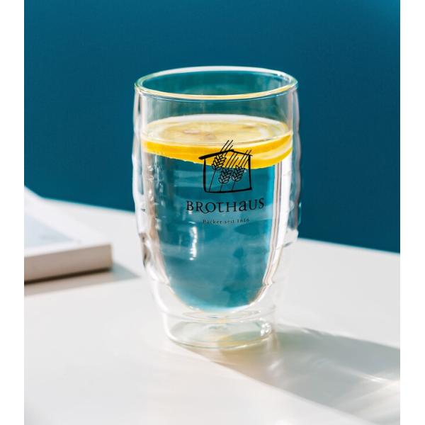 Clear Heat Resistant Double Insulated Glass Coffee Cups 275ml Hand Blown 9 Oz