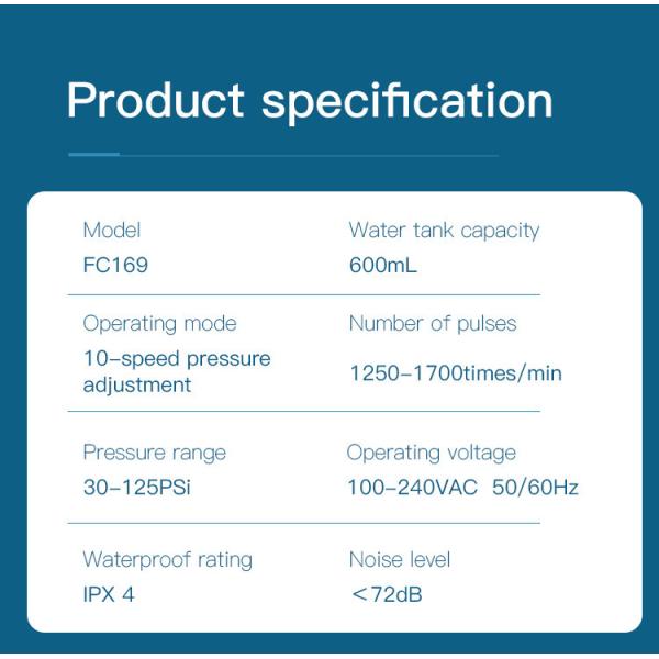 Настольное электрическое устное Irrigator, зубоврачебный водоструйный уборщик зубов