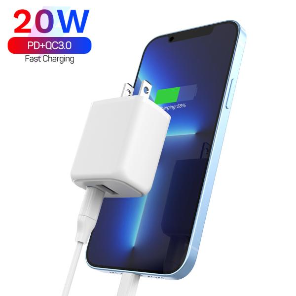 20W QC3.0 PD Power Adapter Usbc Computer Charger Fast Charging
