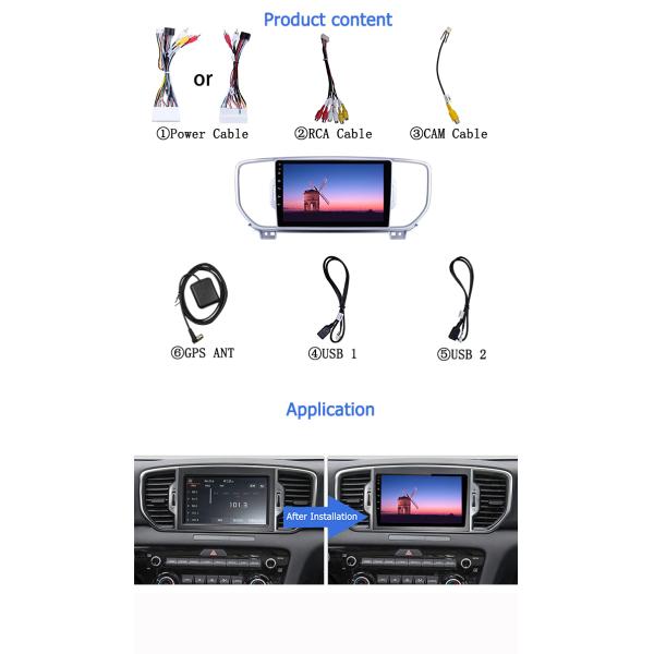 IPS Kia voiture stéréo GPS 8 pouces Android voiture stéréo Pour Kia KX5 Sportage 2018-2020