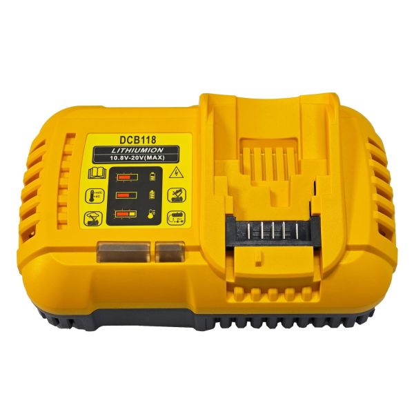 Compatible Dewt DCB118 Fast Charger 20V Lithium-Ion Battery for Electric Tools Cordless Drills AC100-240V One Year Warranty