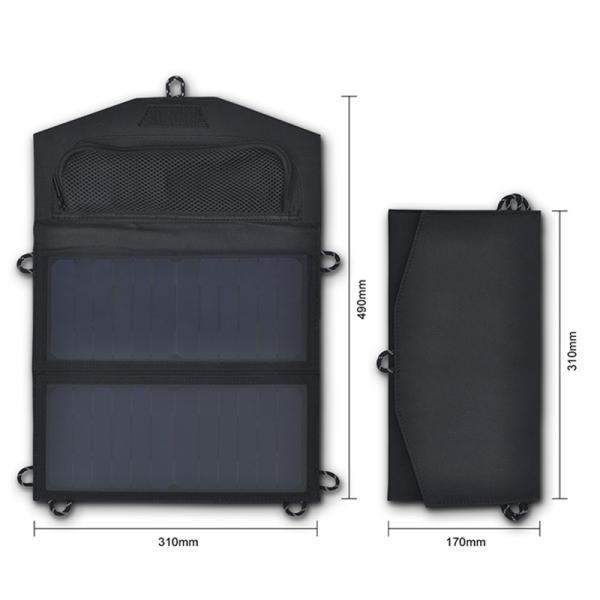 EU Warehouse A2 14W 6V Solar Energy System USB Low Power 3 Sockets Folding Portable Solar Panel For Camping