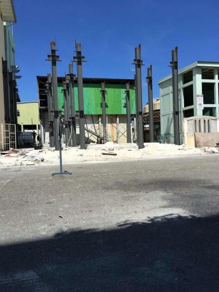 Maldive Power House Building Steel Frame With 3 - Layers Epoxy Painting