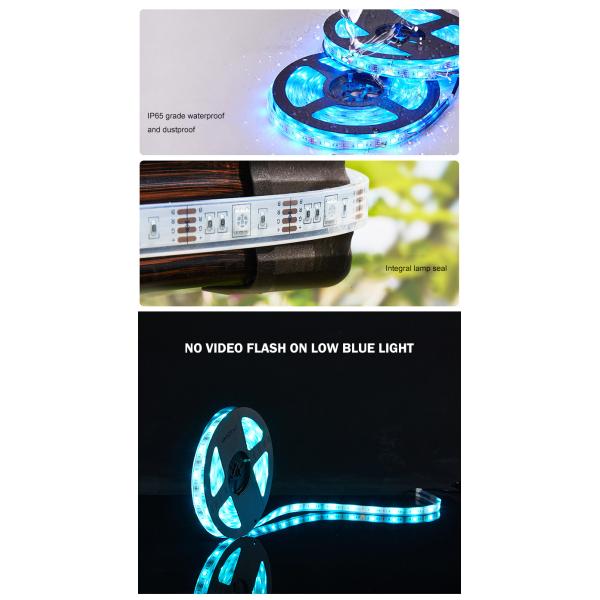 SMD 5050 привело солнечную приведенную в действие музыку спички света RGB Dimmable светов прокладки на открытом воздухе