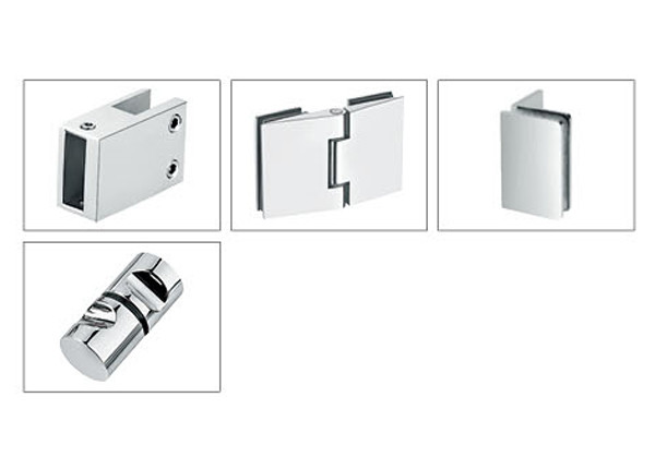 Anti Corrosion Frameless Door Hinges , High Sensory Frameless Glass Hinges