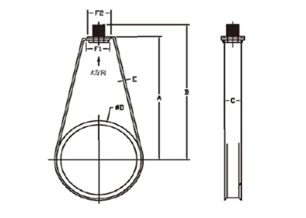 Factory Pipe Clamps Stainless Steel Strut Loop Hanger