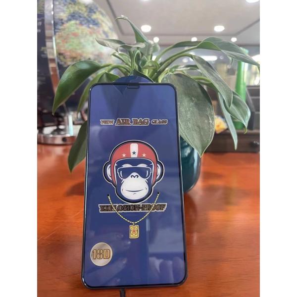 18D airbag silicone en caoutchouc à bord de verre trempé protecteur d'écran anti choc pour iphone 13 VIVO OPPO SAMSUNG