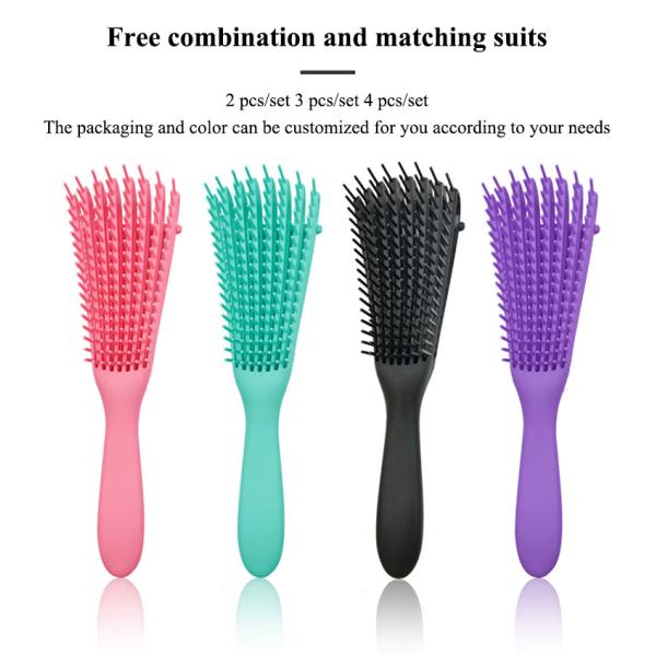 Detangling Hair Brush Curly Bristle Nylon Tooth Adjustable Hair Styling Brush