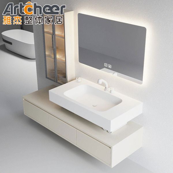 Modern Wall-mounted Bathroom Vanity Set with Eco-Friendly Plywood and Soft Closing Drawers