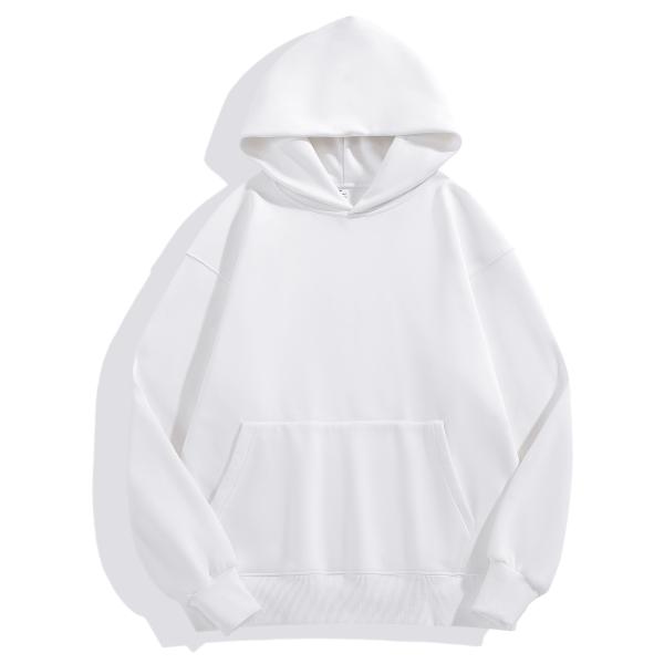 Winter Plain Hoodies Men's Hoodie Thick Tight Fleece Drop Shoulder Hoodie Cotton XS-4XL 480g