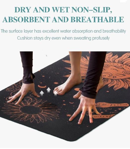 Wholesale Custom Yoga Mats Ecological Non-slip Fitness Gym Handle Bag Cork Carry Strap Yoga Mat With Strap