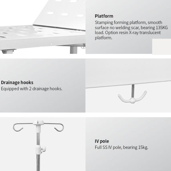 Economic Single Function Adjustable Medical Clinic Furniture Metal Folding Manual Patient Hospital Bed Manufacturers