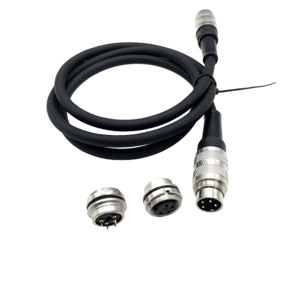 3A Current Wire Harness Cable Assembly Waterproof 16mm GX16 2 Pin 3 Pin 4 Pin