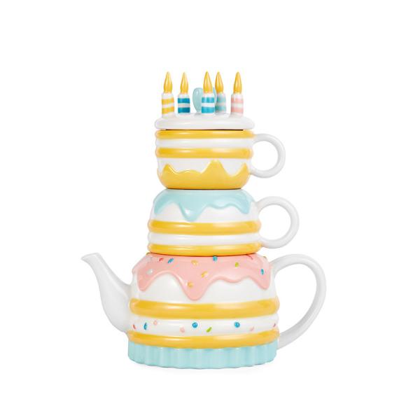 Ready To Ship In Stock Ceramic Tea Pots For Everyday Tea Brewing One Teapot With Two Cups As Birthday Gift