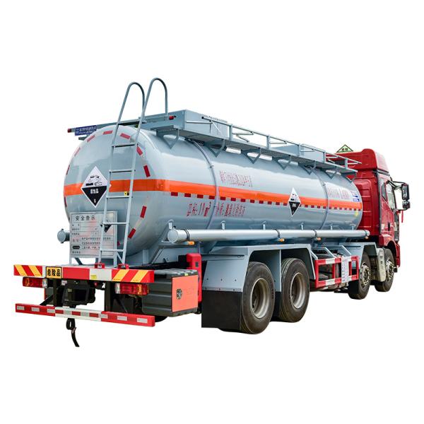 Phosphoric Nitric Hydrochloric Acid Tanker Truck Semi Trailer 21T - 30T Load Capacity