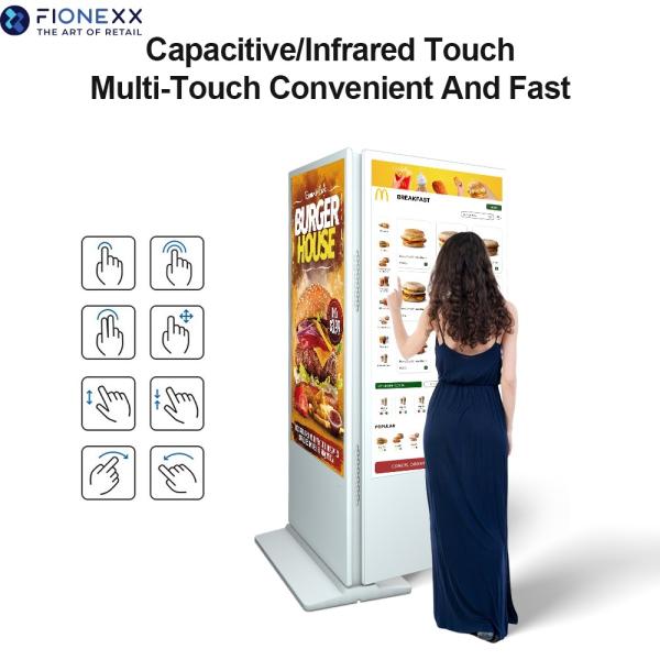 Pantalla de publicidad LCD Digital Signage Smart Kiosk Totem vertical con tiempo de respuesta de 6 ms y 350 nits 350 nits Brillo