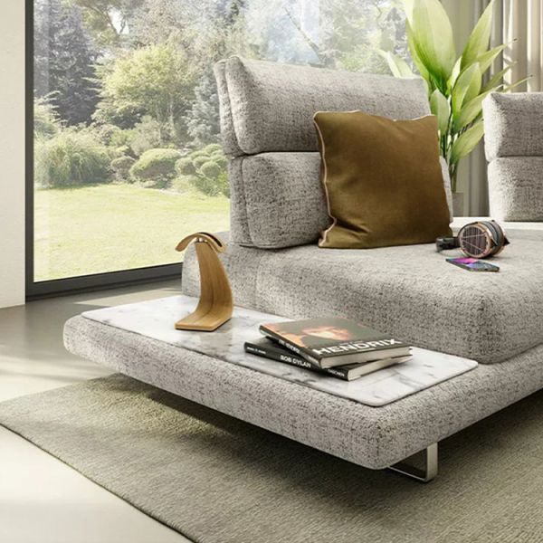 Italian All-leather Sofa Movable Modern Classic Corner Sofa Back Large Villa Luxury Leather Sofa