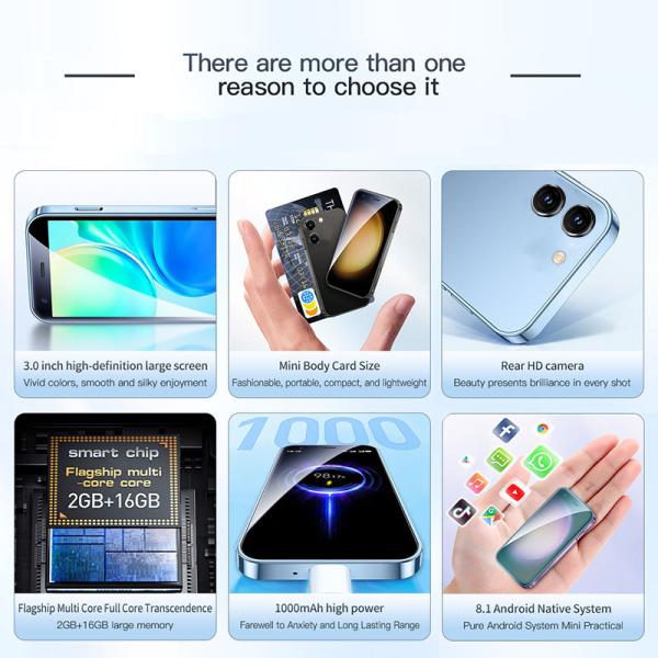 Dual SIM Android Mini Smart Phone 1000mAh 3G XS20 Pro 3.0 Inch Small Smartphone Android