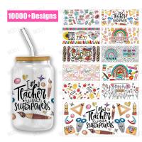 Imaiwill Custom MOQ Etiqueta de transferência de moda de alta qualidade Filme transparente UV DTF embalagem de vidro Autocolante de transferência de desenhos animados