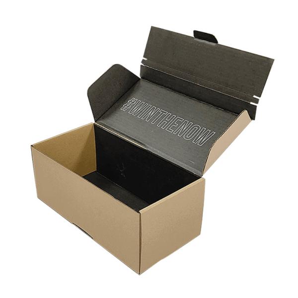 Comercio electrónico de lujo Caja de envío de bebidas embalaje de jugos de cartón corrugado Caja de cartón marrón de papel kraft cerradura de cartón